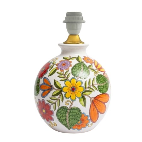 Handpainted lamp base DS Floreal Ceramiche De Simone sicilian pottery Handpainted lamp base DS Floreal Ceramiche De Simone sicilian pottery